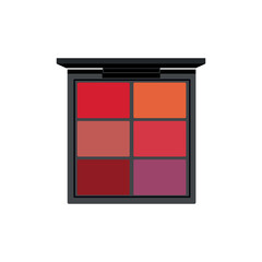 cream lipstick with multi red pink orange colour palate or blush on palette