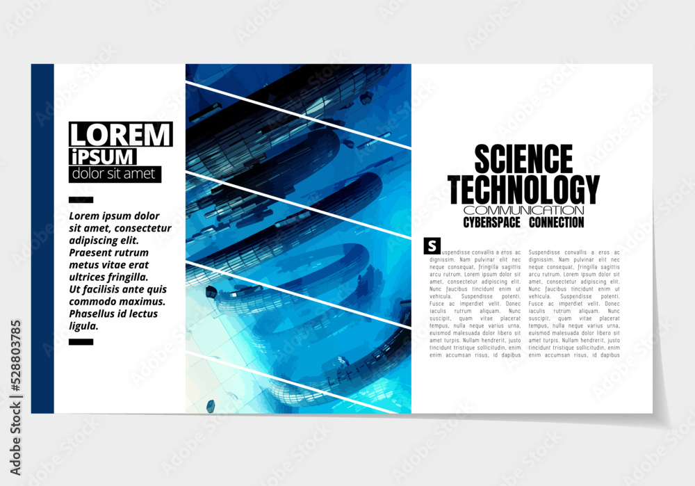 Canvas Prints elegant layout for business presentation with technology and science background, vector illustartion