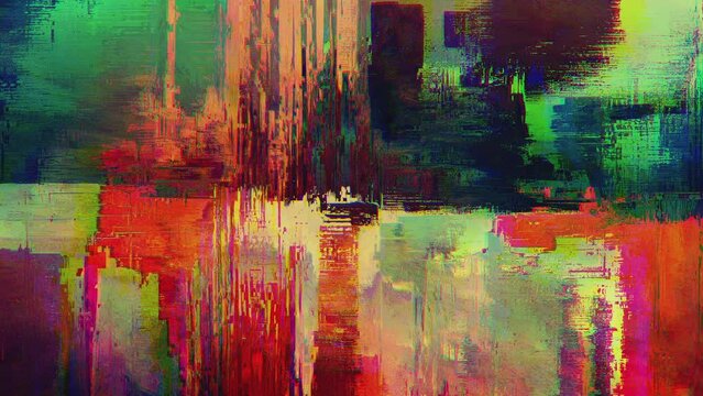 Background Illusionary Surrealistic Art. Shining fantasy glitches. Hypnotic computer glitch compilation.