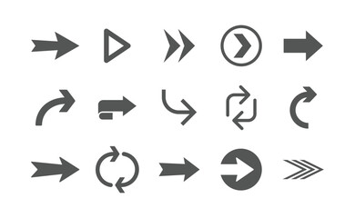 Arrows set. Arrow pictogram icon collection.