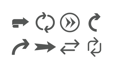 Arrows set. Arrow pictogram icon collection.