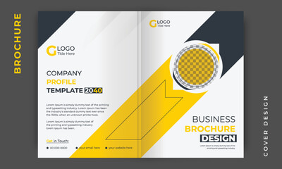 Brochure cover design or company profile cover template layout design for business. poster, annual report, catalog, A4 size in creative business brochure template layout.