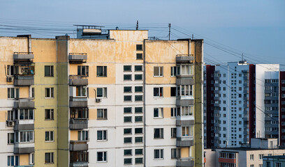 Fototapeta premium Multi-storey residential buildings in the residential area of Yasenevo in the south of the Russian capital