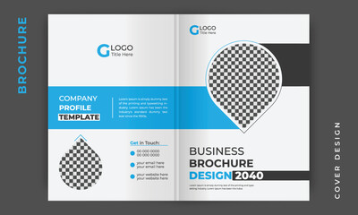 Brochure cover design or company profile cover template layout design for business. poster, annual report, catalog, A4 size in creative business brochure template layout.