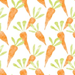 Vegetable cartoon seamless carrot pattern for wrapping paper and kids clothes print and kitchen textiles