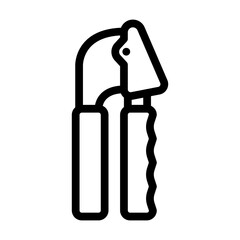 garlic press kitchen line icon vector. garlic press kitchen sign. isolated contour symbol black illustration
