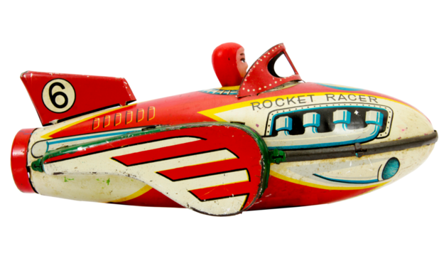 retro rocket toy transparent  - Powered by Adobe