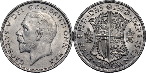 Great Britain, George V, Halfcrown 1932, silver, UNC