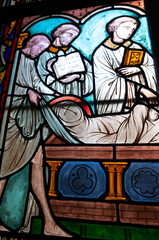 stained glass window in church