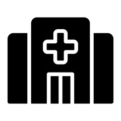 Fototapeta premium hospital glyph icon