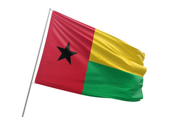 Transparent flag of guinea bissau