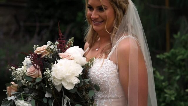 bride with bouquet