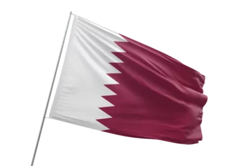 Fotobehang Transparent flag of qatar © prehistorik