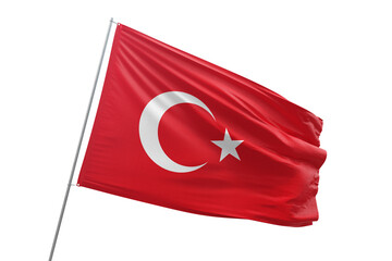 Transparent flag of turkey