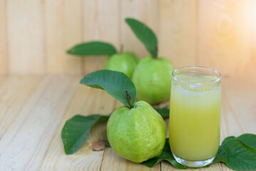 Guava juice, Guava water with Guava fruit, high Vitamin C, green drink