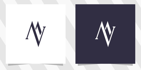 letter mv vm logo design - obrazy, fototapety, plakaty