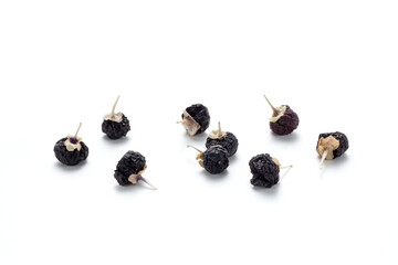 Black Chinese wolfberry isolated on white background