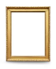 Fotobehang Golden rectangle frame for photo or painting in antique vintage style © designer-a.com