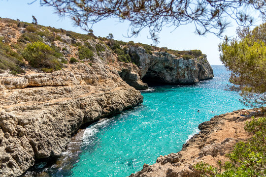 Secluded Beach at Cala Varques near Porto Cristo Mallorca