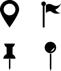 Map Pin Icons on white background..eps