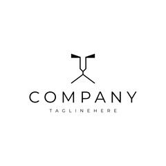 minimal lion face logo design