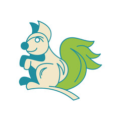 simple squirrel logo design inspiration. logo template. editable vector,

