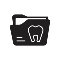 Dental folder icon from dentist collection. isolated on white background. dental folder sign, symbol for web and mobile. vector illustration