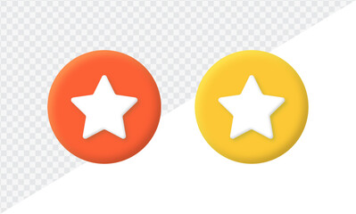 star rating icon in 3d button. feedback ranking star icon sign - favorite, premium, review, icons, signs, buttons