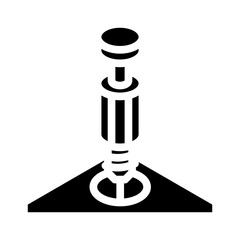 insert metal screw assembly furniture glyph icon vector. insert metal screw assembly furniture sign. isolated symbol illustration