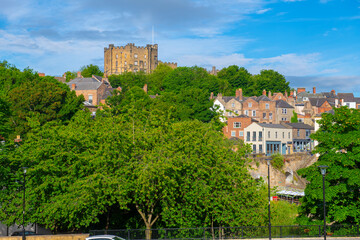 Fototapeta na wymiar Durham Castle is a Norman style castle in the historic city center of Durham, England, UK. The Durham Castle and Cathedral is a UNESCO World Heritage Site since 1986. 
