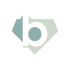 Letter B diamond logo design simple modern, best vector template.
