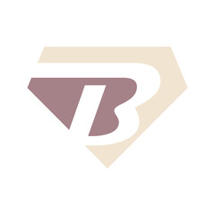 Letter B diamond logo design simple modern, Fantastic vector template.

