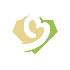 Letter B diamond logo design template, simple modern design.
