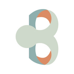 Letter B Bubbles logo design simple modern, good vector template.
