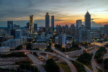 Highways and buildings in Atlanta