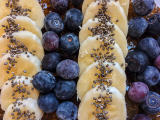 Banana and Bluberries with Chia Seeds