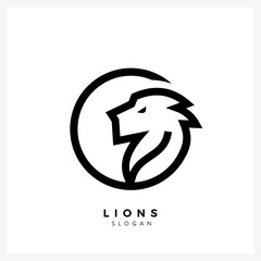 lion logo design illustration for business
