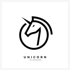 unicorn logo design illustration for business © RISEVN