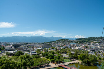 Fototapeta na wymiar 国宝　松本城からの景観