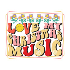 Retro Christmas Sublimation Design