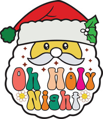 Retro Christmas Sublimation Design