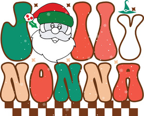 Retro Christmas Sublimation Design