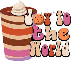 Retro Christmas Sublimation Design