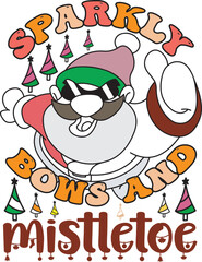 Retro Christmas Sublimation Design