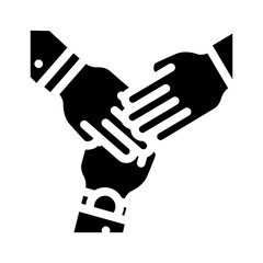 trust business ethics glyph icon vector. trust business ethics sign. isolated symbol illustration