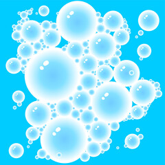 Bubbles on blue background
