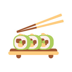 sushi restaurant food vector illustration