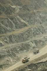 Big mining dumping truck in miner site