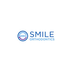 smile dental orthodontic logo  design vector