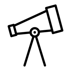 telescope line icon